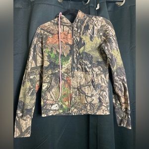 Rustic Ridge Camo Camouflage Pink Hoodie Jacket Size XS